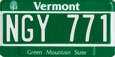 VT license plate NGY771