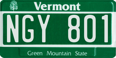 VT license plate NGY801