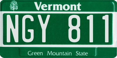 VT license plate NGY811