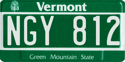 VT license plate NGY812