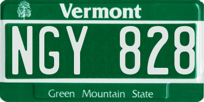 VT license plate NGY828