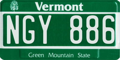VT license plate NGY886