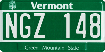 VT license plate NGZ148
