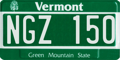VT license plate NGZ150