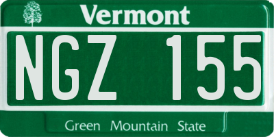 VT license plate NGZ155