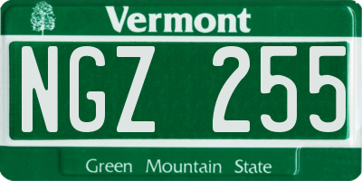 VT license plate NGZ255