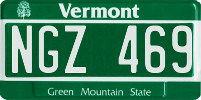 VT license plate NGZ469