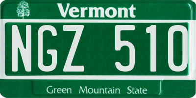 VT license plate NGZ510