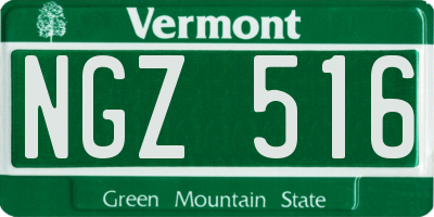 VT license plate NGZ516
