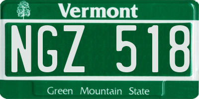 VT license plate NGZ518