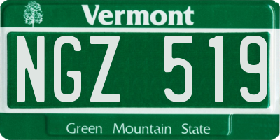 VT license plate NGZ519