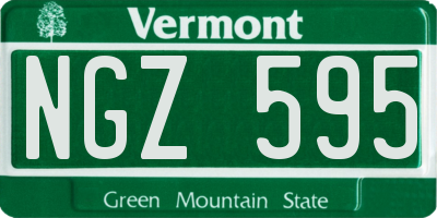 VT license plate NGZ595