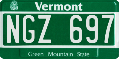 VT license plate NGZ697