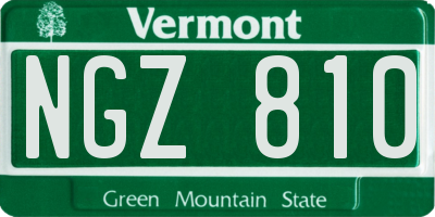 VT license plate NGZ810