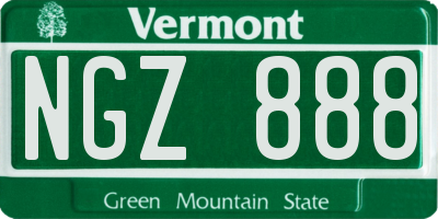 VT license plate NGZ888