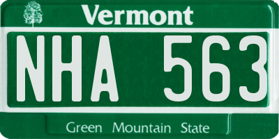 VT license plate NHA563