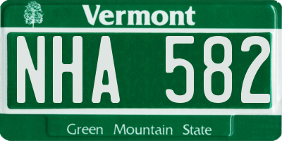 VT license plate NHA582