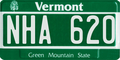 VT license plate NHA620