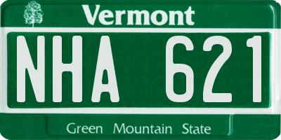 VT license plate NHA621
