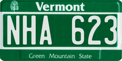 VT license plate NHA623
