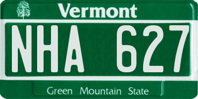 VT license plate NHA627