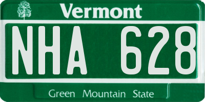 VT license plate NHA628