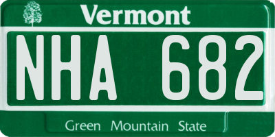 VT license plate NHA682