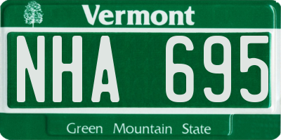 VT license plate NHA695