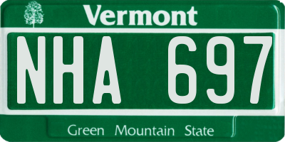 VT license plate NHA697