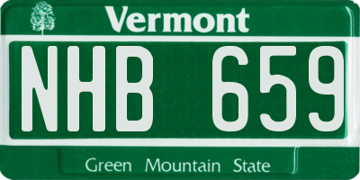VT license plate NHB659