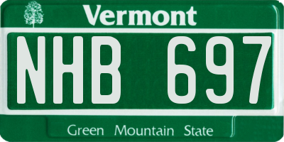 VT license plate NHB697