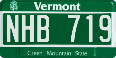 VT license plate NHB719