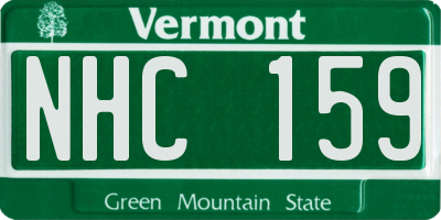 VT license plate NHC159
