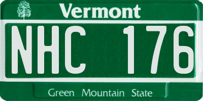 VT license plate NHC176