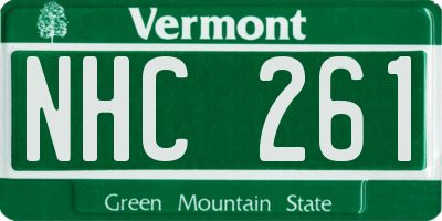 VT license plate NHC261
