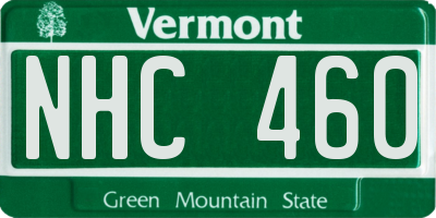 VT license plate NHC460