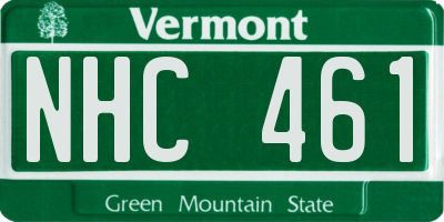 VT license plate NHC461