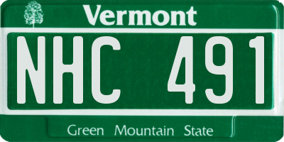 VT license plate NHC491