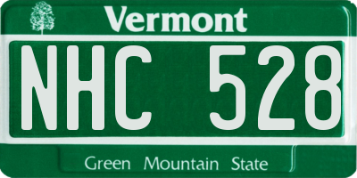 VT license plate NHC528