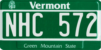 VT license plate NHC572