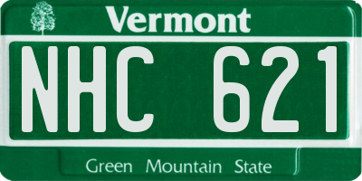 VT license plate NHC621