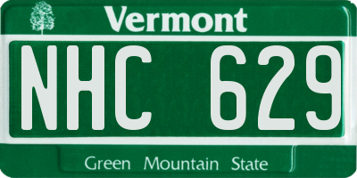 VT license plate NHC629