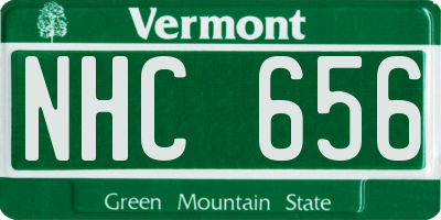 VT license plate NHC656