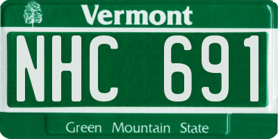 VT license plate NHC691