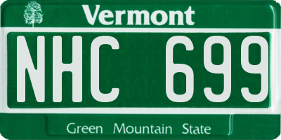VT license plate NHC699