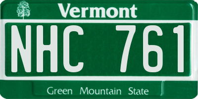 VT license plate NHC761