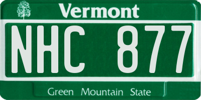 VT license plate NHC877