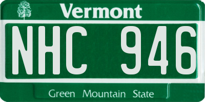 VT license plate NHC946