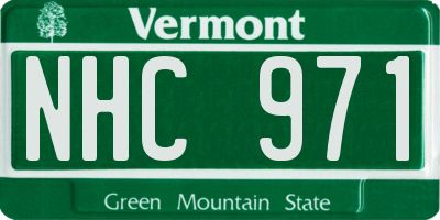 VT license plate NHC971