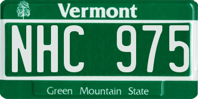 VT license plate NHC975